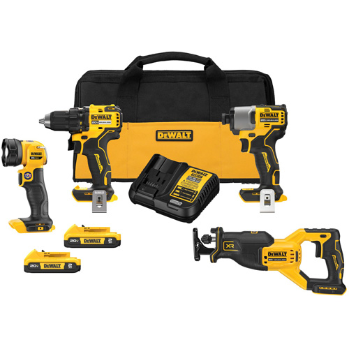 Ensemble de quatre outils combin&eacute;s sans fil et sans balai XR, Lithium-ion, 20 V Air Extreme Inc.