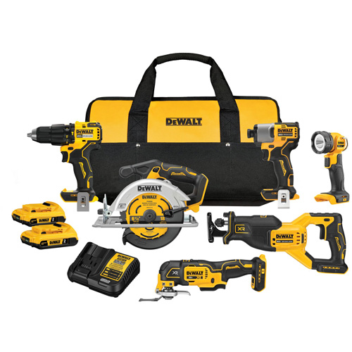 V20 Brushless Motor 6-Tool Combo Kit, Lithium-Ion, 20 V Air Extreme Inc.