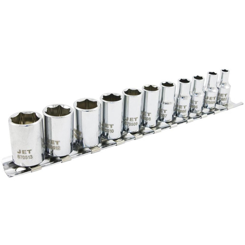 SS1411M-6 6-Point Metric Socket Set, 11 Pcs, 1/4" Drive Size Air Extreme Inc.