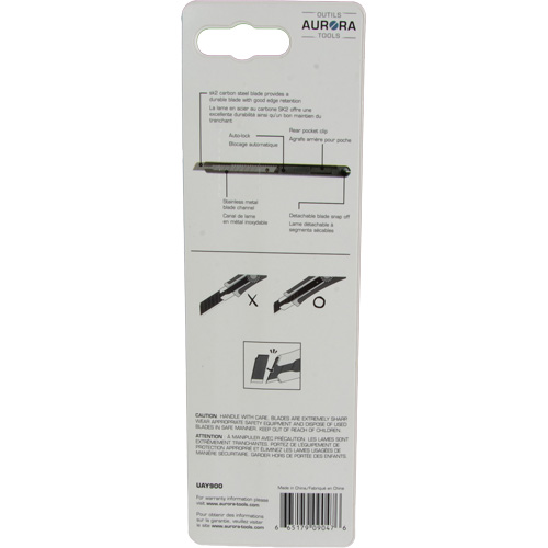 9mm Standard-Duty Knife, Stainless Steel, Plastic Handle Air Extreme Inc.