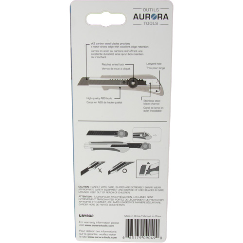 18mm Professional Knife with Ratchet, Stainless Steel, Heavy-Duty, Plastic Handle Air Extreme Inc.