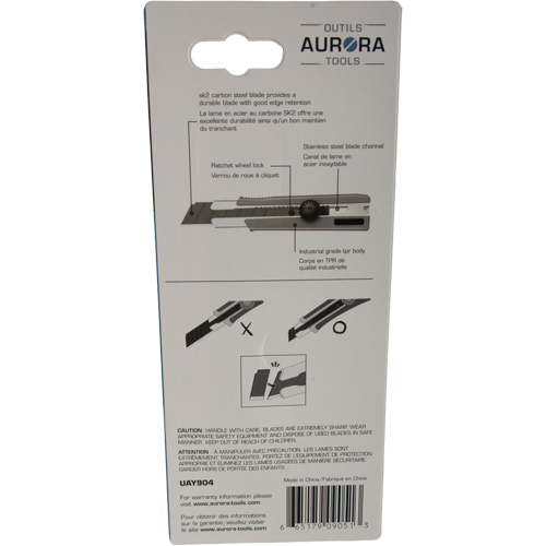 25mm Retractable Knife, Stainless Steel, Heavy-Duty, Rubber Handle Air Extreme Inc.