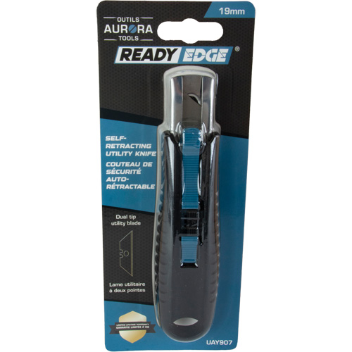 Standard-Duty Retractable Safety Knife, Stainless Steel, Rubber Handle Air Extreme Inc.