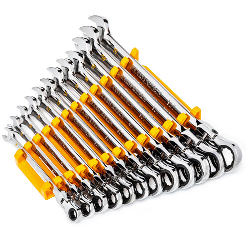 90-Tooth 12 Point Wrench Set, Flex Head/Ratcheting Combination, 12 Pieces, Metric Air Extreme Inc.