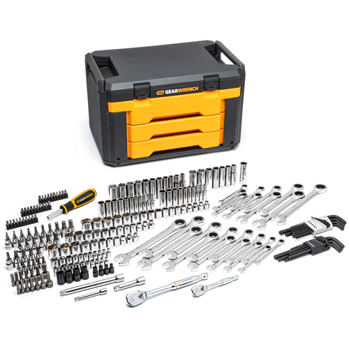 Mechanics Tool Set in 3 Drawer Storage Box Air Extreme Inc.