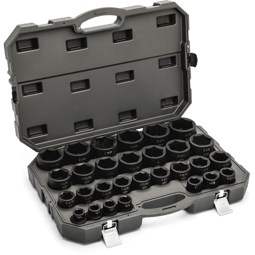 6 Point SAE Socket Set, 29 Pcs, Impact, 3/4" Drive Size Air Extreme Inc.