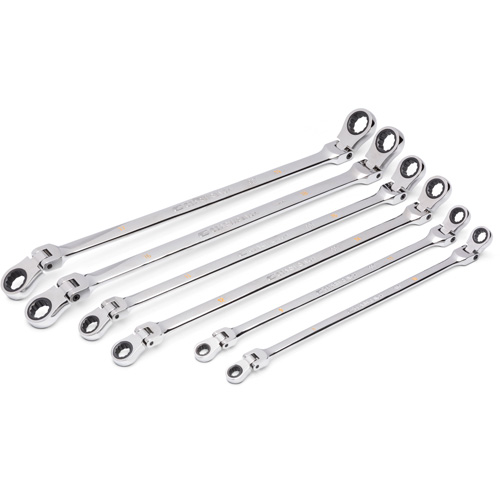 90-Tooth 12 Point Metric GearBox Double Ratcheting Wrench Set, Flex Head, 6 Pieces, Metric Air Extreme Inc.