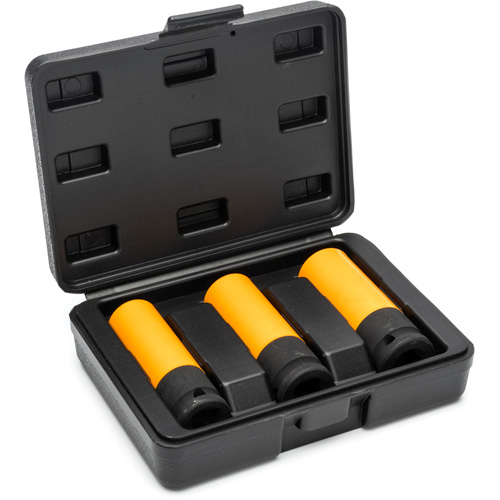 Metric High-Strength Wheel Protector Socket Set, 3 Pcs, Impact, 1/2" Drive Size, Deep Air Extreme Inc.