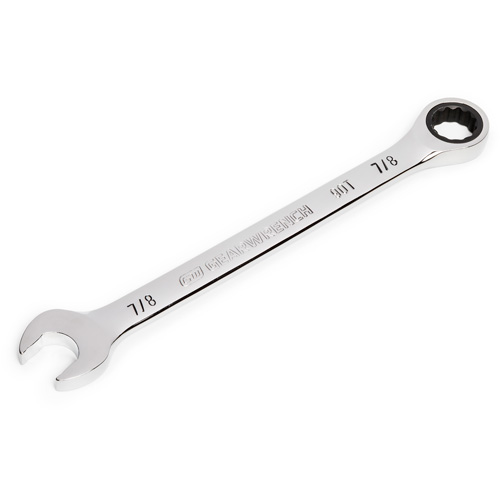 90-Tooth Ratcheting Combination Wrench, 12 Point, 7/8", Chrome Finish Air Extreme Inc.