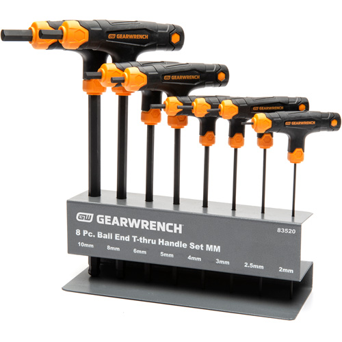 Ball End T-Handle Hex Key Set, 8 Pcs., Metric Air Extreme Inc.