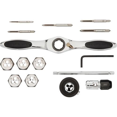 SAE Ratcheting Tap & Die Set, 15 Pieces Air Extreme Inc.