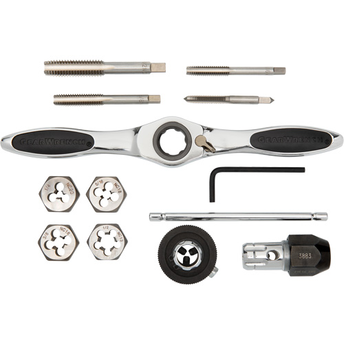 SAE Ratcheting Tap & Die Set, 13 Pieces Air Extreme Inc.