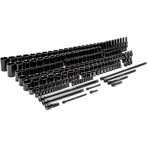 6-Point SAE/Metric Master Socket Set, 209 Pcs, Impact, Deep Air Extreme Inc.