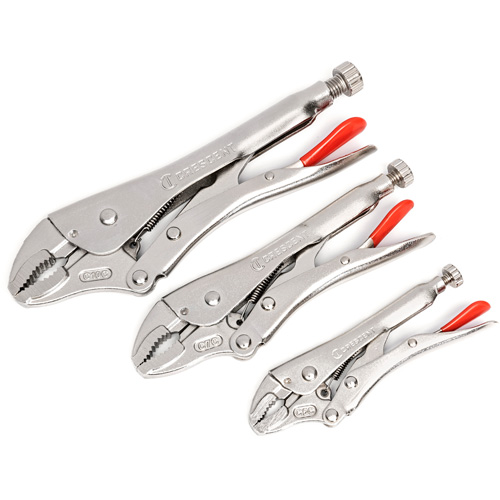 Curved Jaw Locking Pliers with Wire Cutter Set, 3 Pieces Air Extreme Inc.