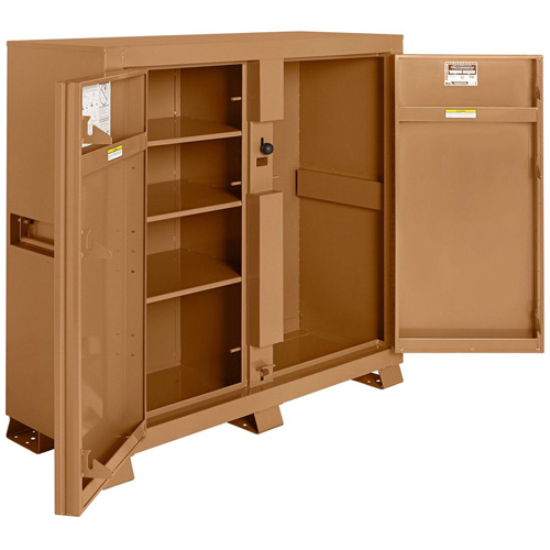 Model 111 Jobsite Cabinet with Padlock, Steel, 47.5 Cubic Feet, Tan Air Extreme Inc.