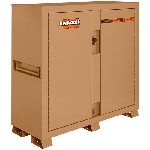 Model 109 Jobsite Cabinet with Padlock, Steel, 47.5 Cubic Feet, Tan Air Extreme Inc.