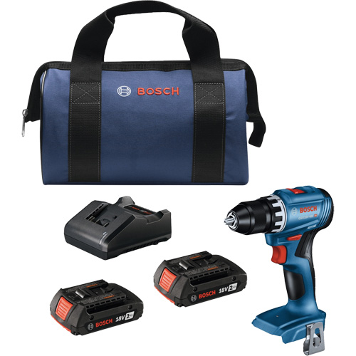 Compact Brushless Drill/Driver Kit, Lithium-Ion, 18 V, 1/2" Chuck, 400 in-lbs. Torque Air Extreme Inc.