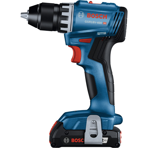Compact Brushless Drill/Driver Kit, Lithium-Ion, 18 V, 1/2" Chuck, 400 in-lbs. Torque Air Extreme Inc.