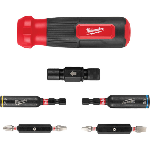 Tournevis multi-usage 8-en-1 avec embouts et tourne-&eacute;crous &agrave; chocs SHOCKWAVE, 8-1/3" lo, Prise Coussin&eacute;e Air Extreme Inc.