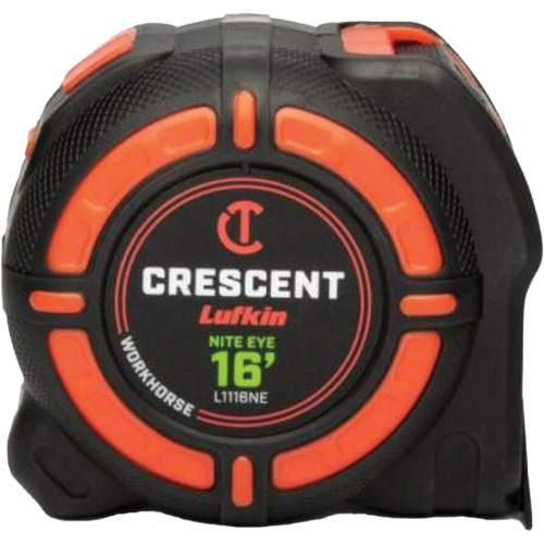 WORKHORSE NITE EYE Tape Measure, 1-1/4" x 16' Air Extreme Inc.