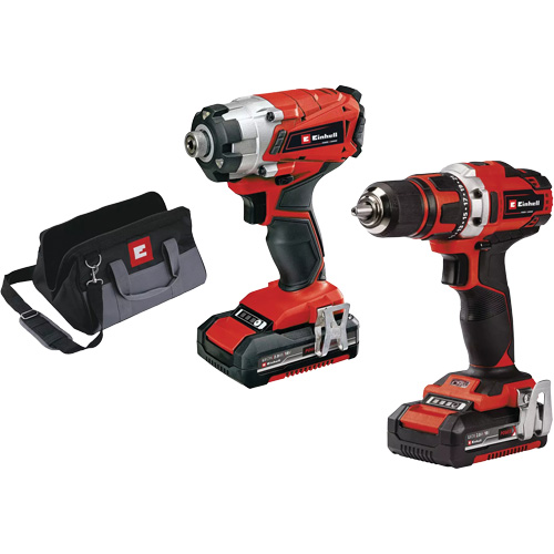 Cordless 1/2” Drill/Driver & 1/4” Impact Kit, Lithium-Ion, 18 V Air Extreme Inc.