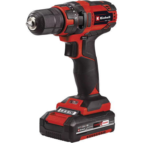 Cordless Drill/Driver Kit, Lithium-Ion, 18 V, 3/8" Chuck, 310 in-lbs Torque Air Extreme Inc.