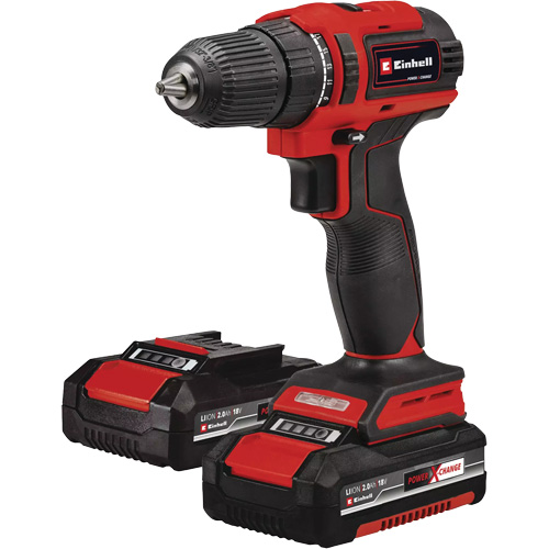Cordless Drill/Driver Kit, Lithium-Ion, 18 V, 3/8" Chuck, 354 in-lbs Torque Air Extreme Inc.