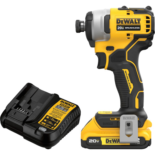 Ensemble tournevis &agrave; chocs sans fil et sans balai ATOMIC COMPACT SERIES MAX*, 1/4", 1700 lb-po Couple max., 20 V, Lithium-ion Air Extreme Inc.
