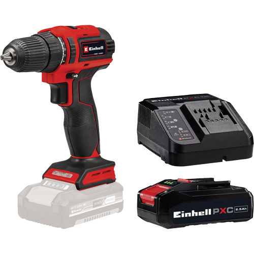 Perceuse-visseuse sans fil avec batterie 2,5 Ah PXC et ensemble chargeur de d&eacute;part, Lithium-ion, 18 V, Mandrin 3/8", Couple 354 lb-po Air Extreme Inc.