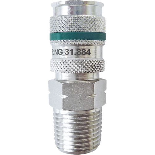 Raccord rapide QUIKSILVER Ultraflo 7,8 mm, Acier zingu&eacute;, 1/2", NPT m&acirc;le, 362 PSI Air Extreme Inc.