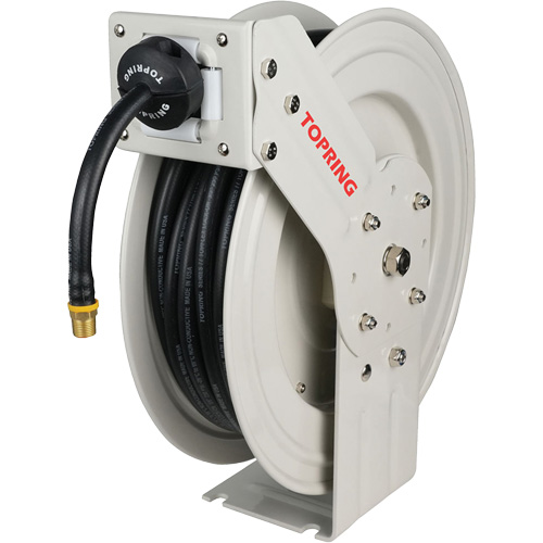D&eacute;vidoir de tuyau &agrave; rappel automatique &agrave; bras simple de type L MAXREEL avec tuyau en caoutchouc, Air, 3/8" x 50', Tuyau simple, 250 PSI Air Extreme Inc.