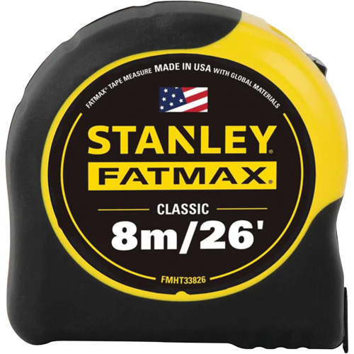 Ruban &agrave; mesurer FATMAX, 1-1/4" x 26'/8 m, Marques de goujon Imp&eacute;rial & m&eacute;trique Air Extreme Inc.
