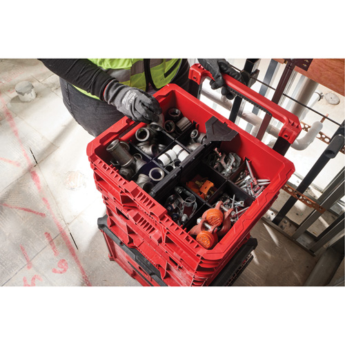 PACKOUT Low-Profile Crate, 15" x 18-5/8" x 6-5/8", Black/Red Air Extreme Inc.