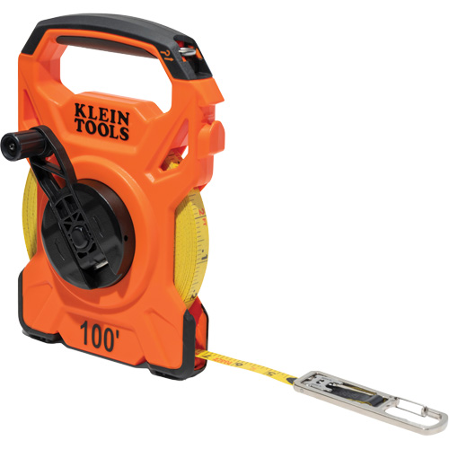 Open Reel Tape Measure with Single Hook & Carabiner, 1/2" x 100', 1/10" Graduations Air Extreme Inc.