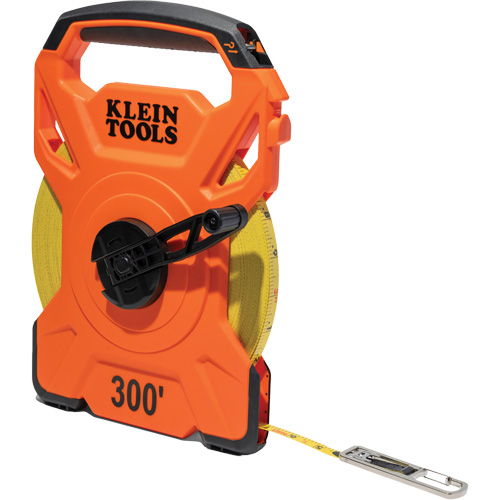 Open Reel Tape Measure with Single Hook and Carabiner, 1/2" x 300', 1/10" Graduations Air Extreme Inc.