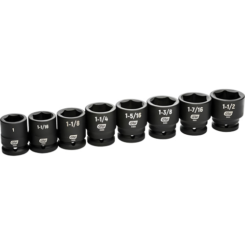 Jeu de douilles SAE &agrave; 6 pans, 8 Mcx, Chocs, Prise de 3/4" Air Extreme Inc.