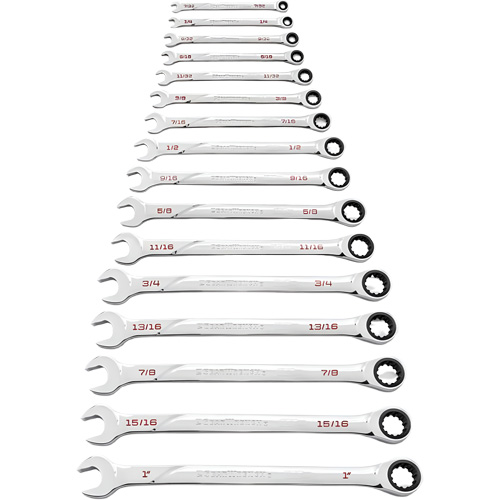 Jeu de cl&eacute;s SAE 120XP Universal Spline XL, Combinaison &agrave; cliquet, 16 morceaux, Imp&eacute;rial Air Extreme Inc.
