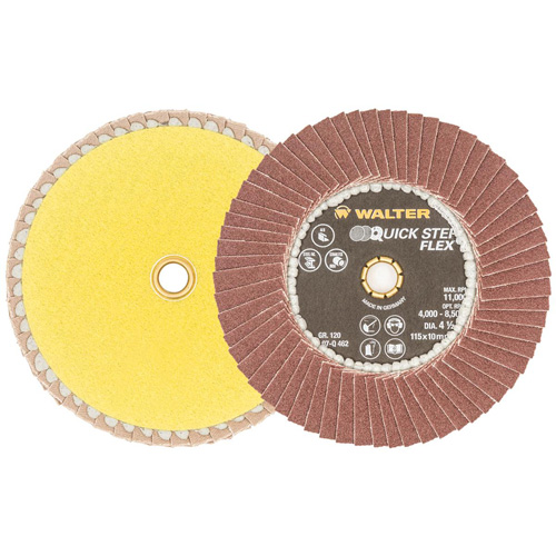 QUICK-STEP FLEX Flap Disc, 4-1/2" x Type 29, 120 Grit, Aluminum Oxide Air Extreme Inc.