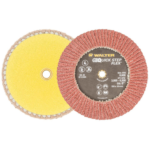 QUICK-STEP FLEX Flap Disc, 6" x Type 29, 40 Grit, Aluminum Oxide Air Extreme Inc.