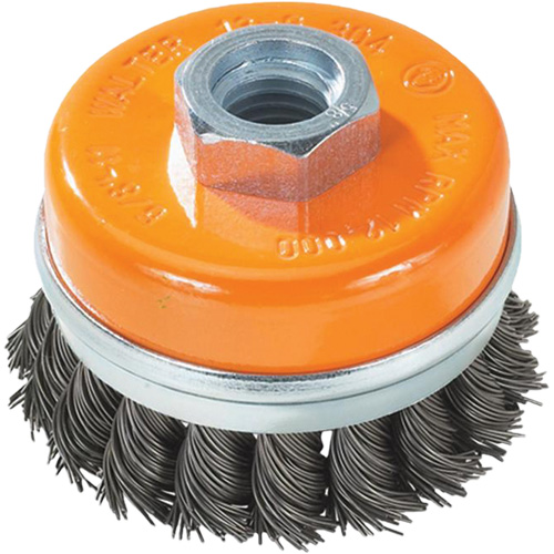 Knot-Twisted Wire Cup Brush, 5" Dia. x 5/8"-11 Arbor Air Extreme Inc.