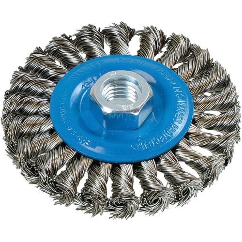 Wide Knotted Wire Wheel Brush, 5/8"-11 Arbor, Steel Air Extreme Inc.