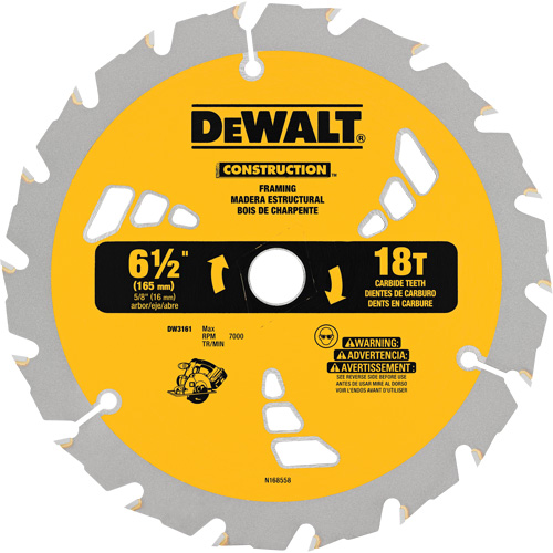 Contractor Saw Blade - Nail Cutting, 6-1/2", 18 Teeth, Wood Use Air Extreme Inc.