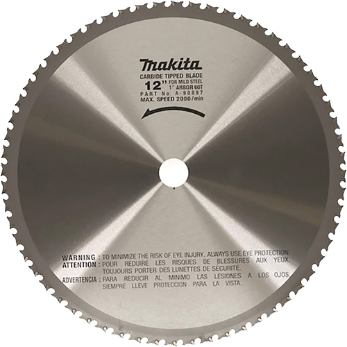 Lame de tronçonneuse pour scies &agrave; tronçonner portatives, 12", 60 dents, Pour M&eacute;tal Air Extreme Inc.