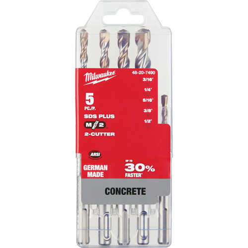 Jeu de forets pour marteau perforateur M/2 SDS-Plus, 5 morceaux, Carbure Air Extreme Inc.
