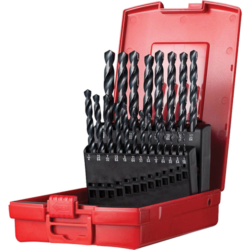 Jeu de forets s&eacute;rie courte combin&eacute;s robustes, 21 morceaux, Acier rapide Air Extreme Inc.
