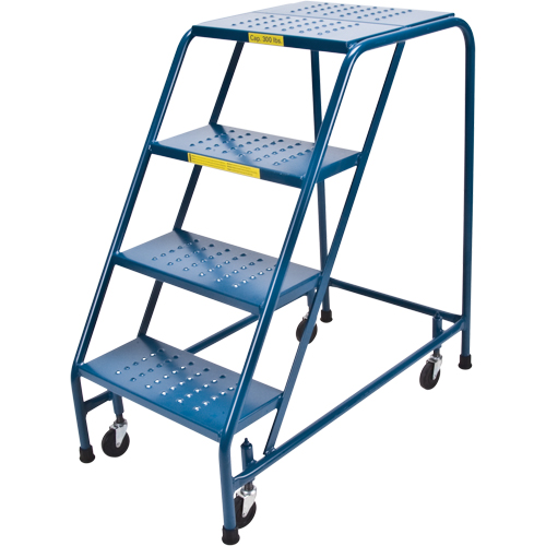 Escabeau roulant, 4 marches, Largeur de la marche 18", Hauteur de la plateforme 37", Acier Air Extreme Inc.
