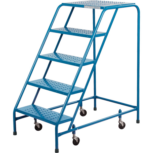 Escabeau roulant, 5 marches, Largeur de la marche 18", Hauteur de la plateforme 46", Acier Air Extreme Inc.