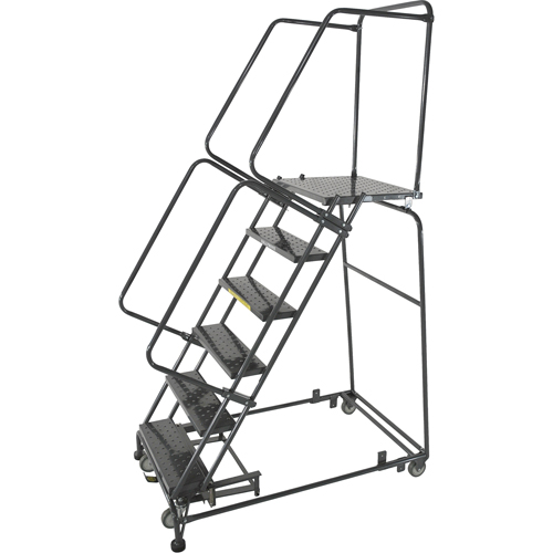 &eacute;chelles roulantes avec pied verrouillable activ&eacute; par le poids, 9 marches, Largeur de la marche 24", Hauteur de la plateforme 90", Acier Air Extreme Inc.