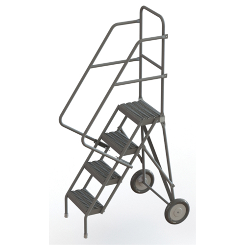 Rolling Ladder, 4 Steps, Serrated, 40" High Air Extreme Inc.
