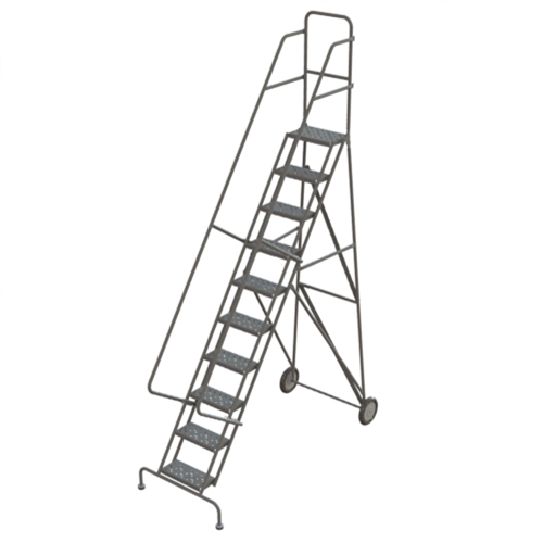 Rolling Ladder, 10 Steps, Serrated, 106" High Air Extreme Inc.